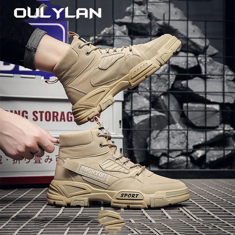 2024 Men's Spring Leather High-Top Boots