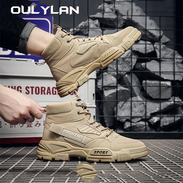 2024 Men's Spring Leather High-Top Boots