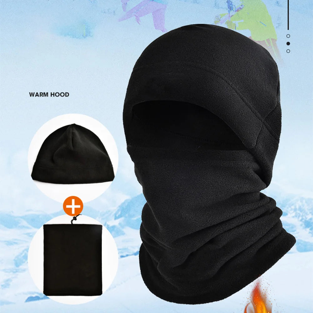 Winter Polar Coral Beanie Hat with Scarf & Gloves Set