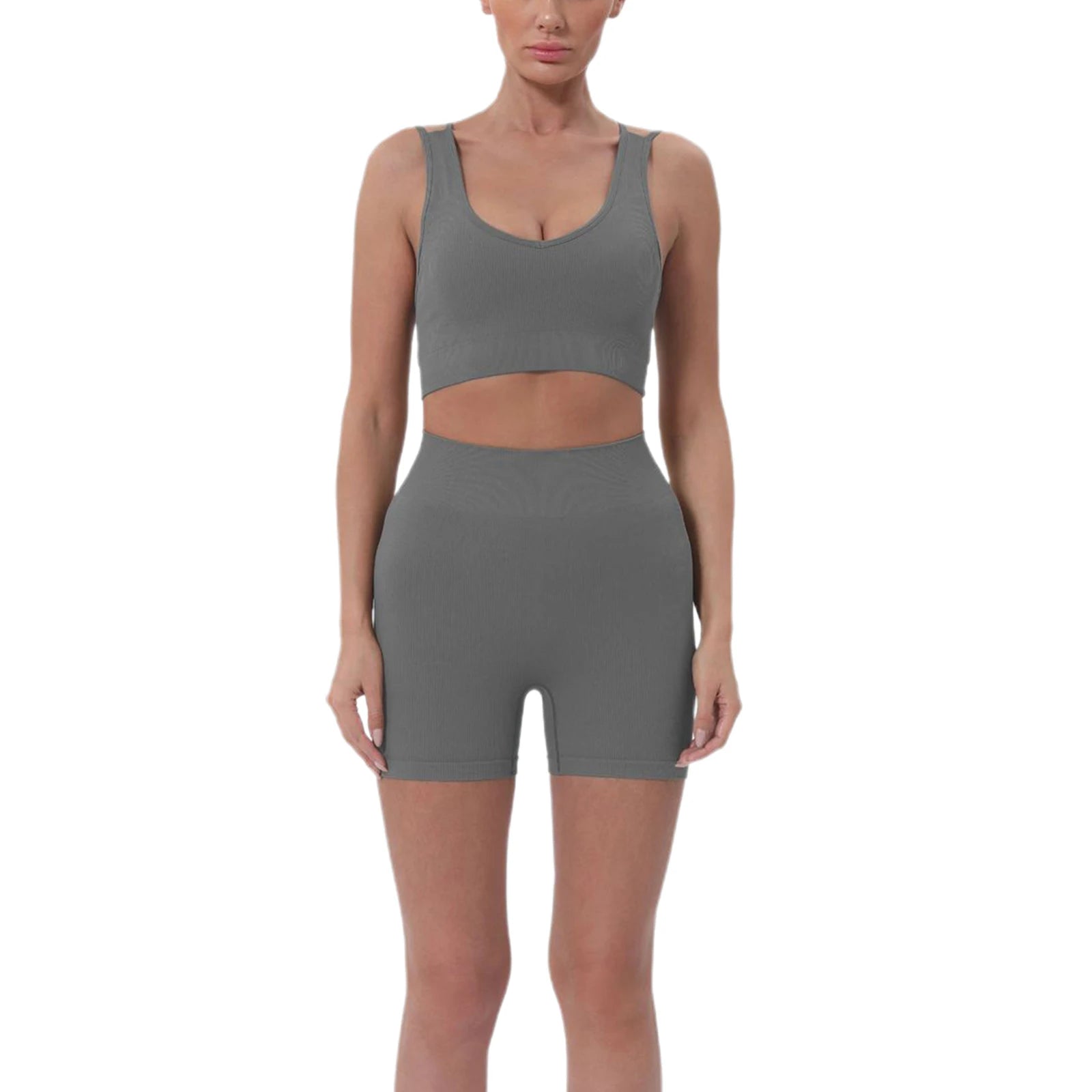Women's Summer 2-Piece Crop Top & Shorts Set