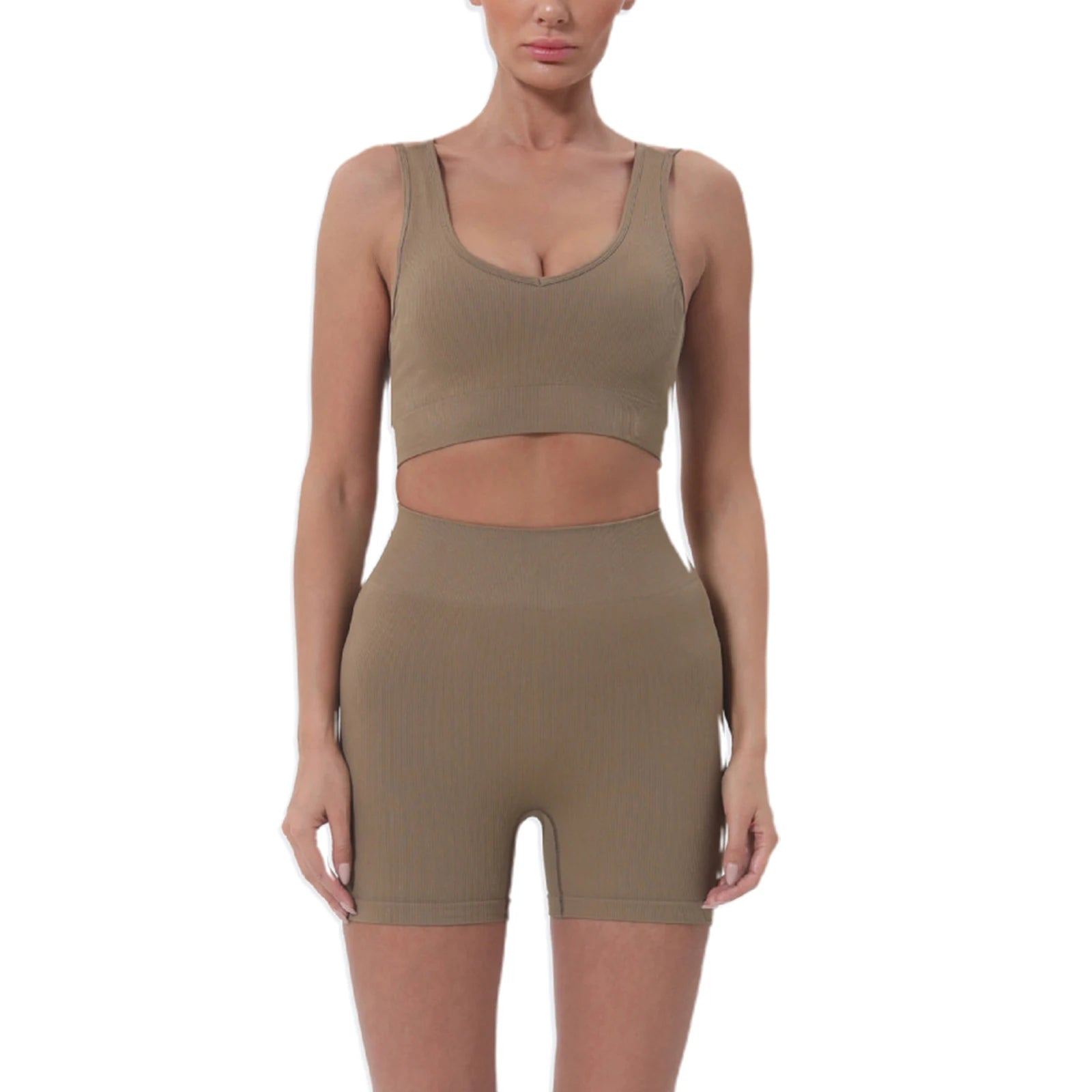 Women's Summer 2-Piece Crop Top & Shorts Set